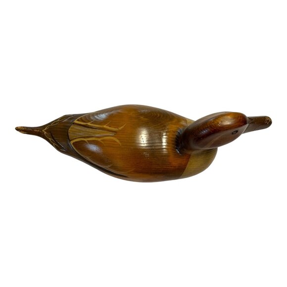 Vintage Wooden Duck Decoy – Hand-Carved by Creations by Branford – Rustic Folk A - Picture 5 of 9